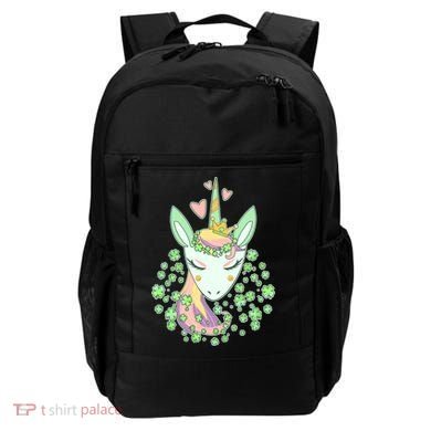 Cute St Patrick's Day Unicorn Shamrocks Clovers Backpack