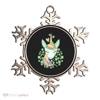 Cute St Patrick's Day Unicorn Shamrocks Clovers Ornament