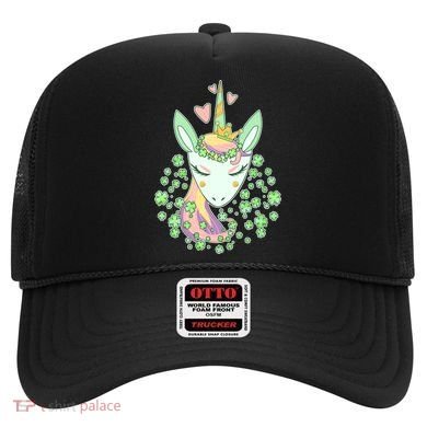 Cute St Patrick's Day Unicorn Shamrocks Clovers Hat
