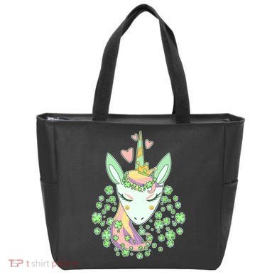 Cute St Patrick's Day Unicorn Shamrocks Clovers Bag