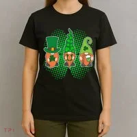 Cute St Patrick's Days Lucky Gnomes T-Shirt thumb 4