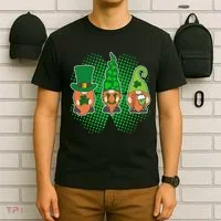 Cute St Patrick's Days Lucky Gnomes T-Shirt thumb 6