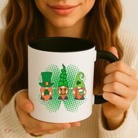 Cute St Patrick's Days Lucky Gnomes Coffee Mug thumb 3