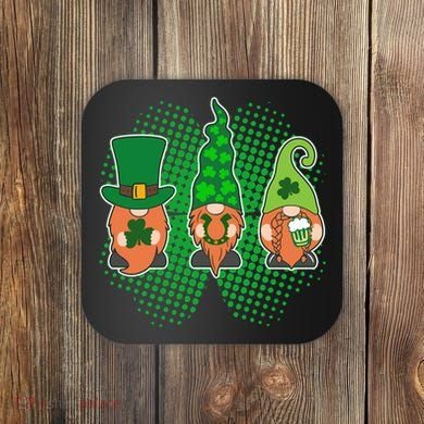 Cute St Patrick's Days Lucky Gnomes Coaster