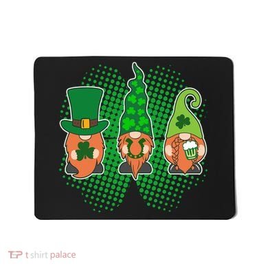 Cute St Patrick's Days Lucky Gnomes Mousepad