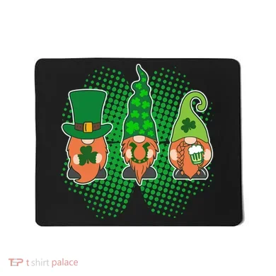 Cute St Patrick's Days Lucky Gnomes Mousepad
