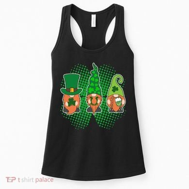 Cute St Patrick's Days Lucky Gnomes Women's Tank Top