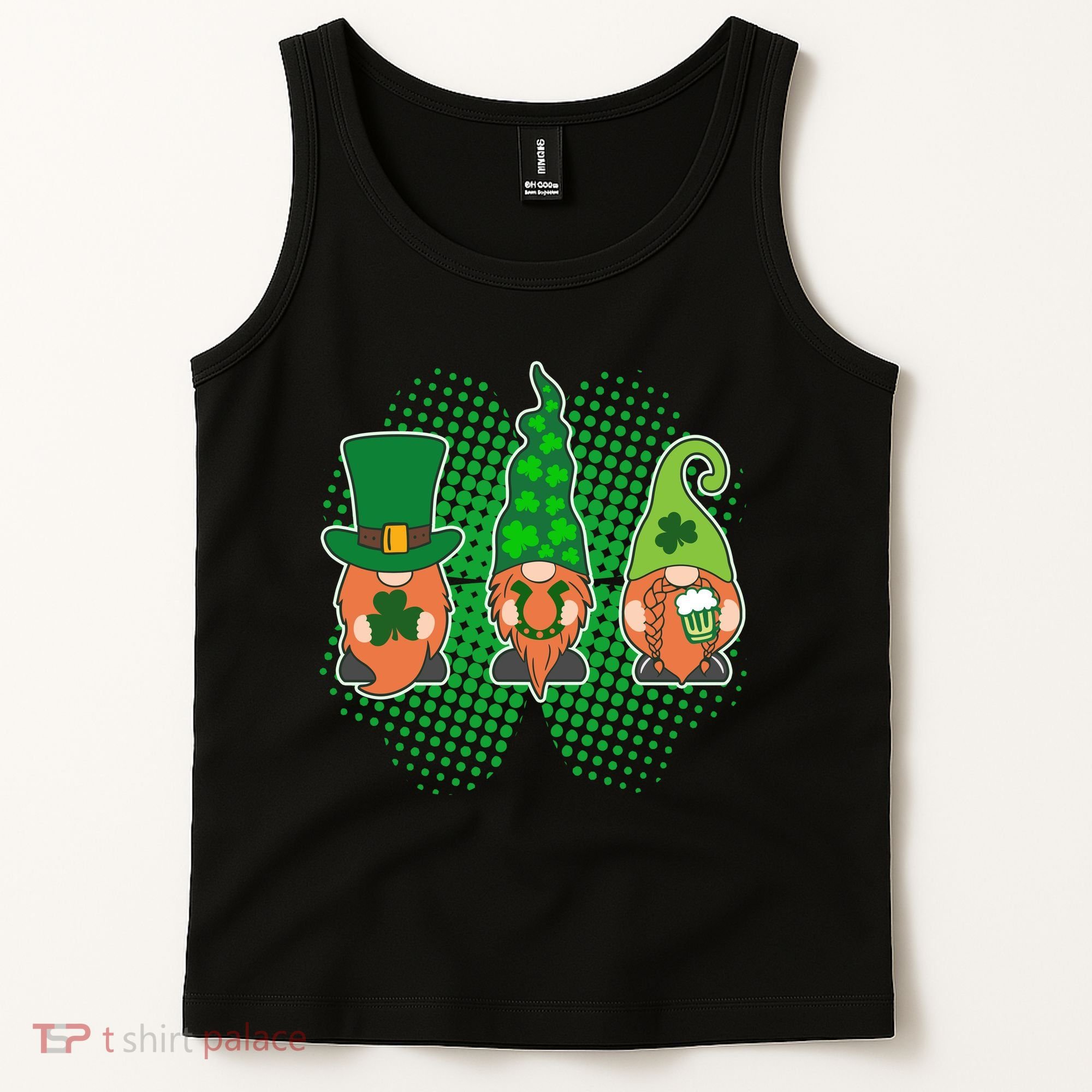 Cute St Patrick's Days Lucky Gnomes Tank Top