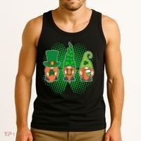Cute St Patrick's Days Lucky Gnomes Tank Top thumb 3