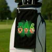 Cute St Patrick's Days Lucky Gnomes Golf Towel thumb 2