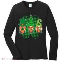 Cute St Patrick's Days Lucky Gnomes Women's Long Sleeve Shirt thumb 0