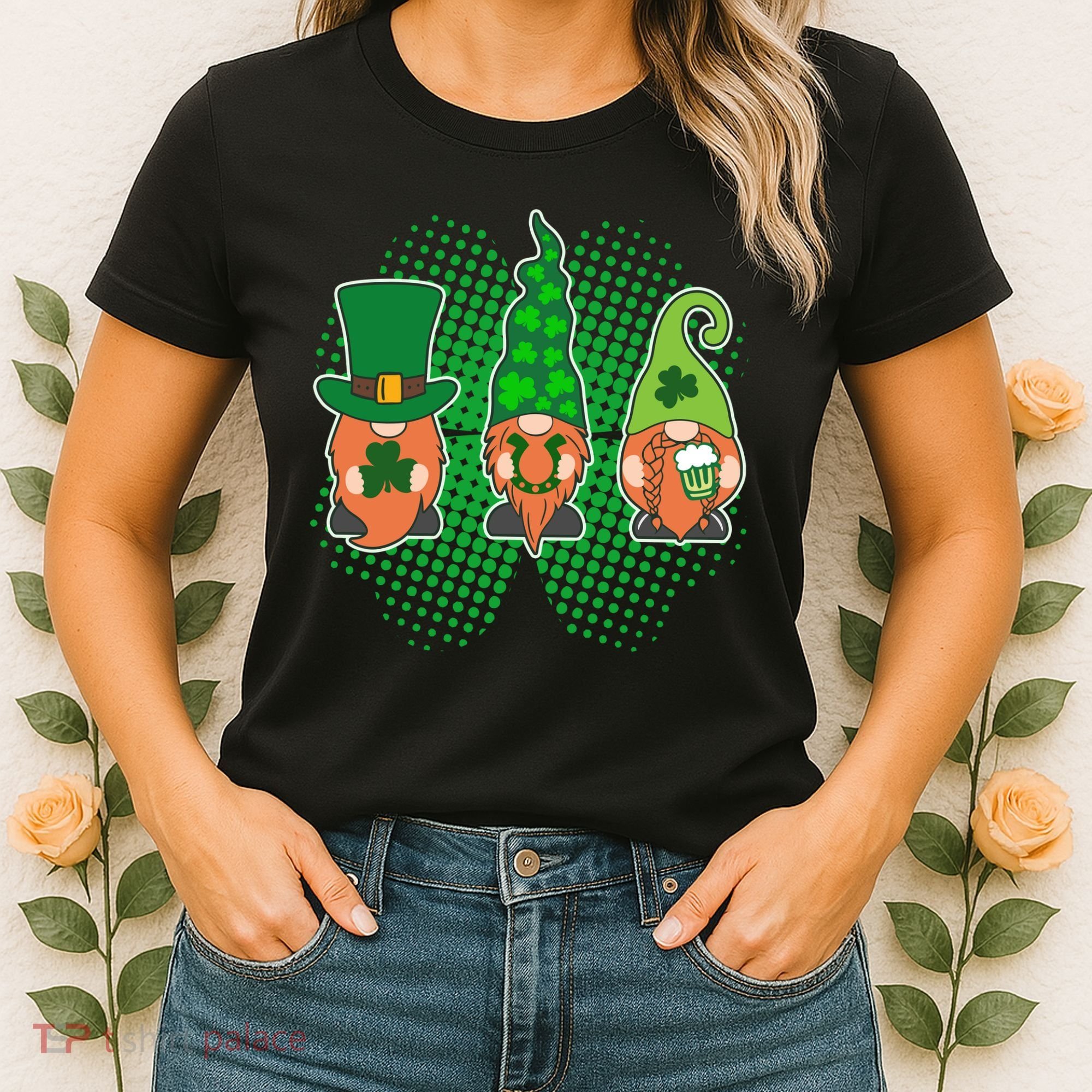 Cute St Patrick's Days Lucky Gnomes Women's T-Shirt