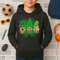 Cute St Patrick's Days Lucky Gnomes Kids Hoodie thumb 2