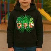 Cute St Patrick's Days Lucky Gnomes Kids Hoodie thumb 3