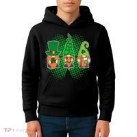 Cute St Patrick's Days Lucky Gnomes Kids Hoodie thumb 4