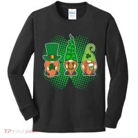 Cute St Patrick's Days Lucky Gnomes Kids Long Sleeve Shirt thumb 0