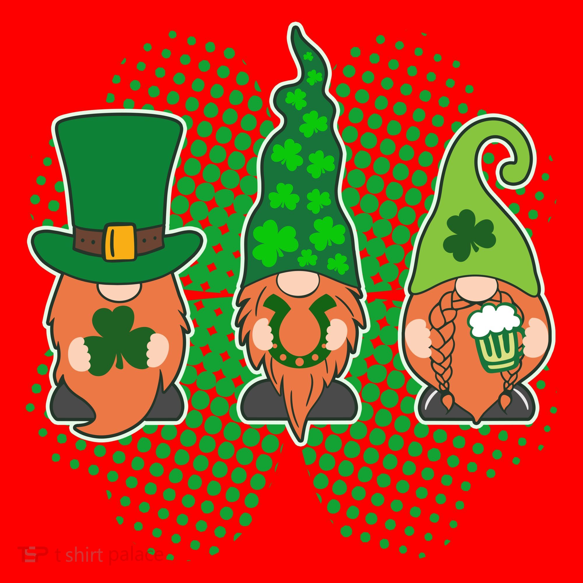 Cute St Patrick's Days Lucky Gnomes Santa Hat