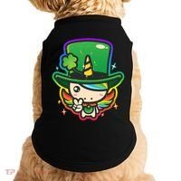 Cute St Patricks Leprechaun Rainbow Unicorn Doggie Tank thumb 0
