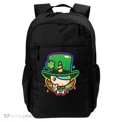 Cute St Patricks Leprechaun Rainbow Unicorn Backpack