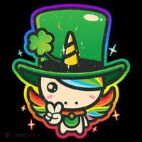 Cute St Patricks Leprechaun Rainbow Unicorn Ornament thumb 1