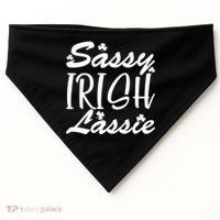 Cute St Pattys Day Sassie Irish Lassie USA-Made Doggie Bandana thumb 0