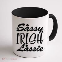 Cute St Pattys Day Sassie Irish Lassie Coffee Mug thumb 1