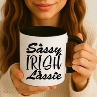 Cute St Pattys Day Sassie Irish Lassie Coffee Mug thumb 3