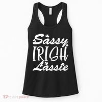 Cute St Pattys Day Sassie Irish Lassie Women's Tank Top thumb 0