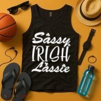 Cute St Pattys Day Sassie Irish Lassie Tank Top thumb 4