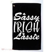 Cute St Pattys Day Sassie Irish Lassie Golf Towel thumb 0