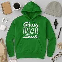 Cute St Pattys Day Sassie Irish Lassie Hoodie thumb 3