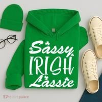Cute St Pattys Day Sassie Irish Lassie Hoodie thumb 4