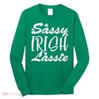 Cute St Pattys Day Sassie Irish Lassie Long Sleeve Shirt thumb 0