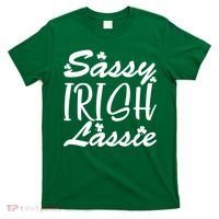 Cute St Pattys Day Sassie Irish Lassie T-Shirt thumb 0