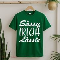 Cute St Pattys Day Sassie Irish Lassie T-Shirt thumb 2