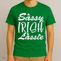 Cute St Pattys Day Sassie Irish Lassie T-Shirt thumb 3