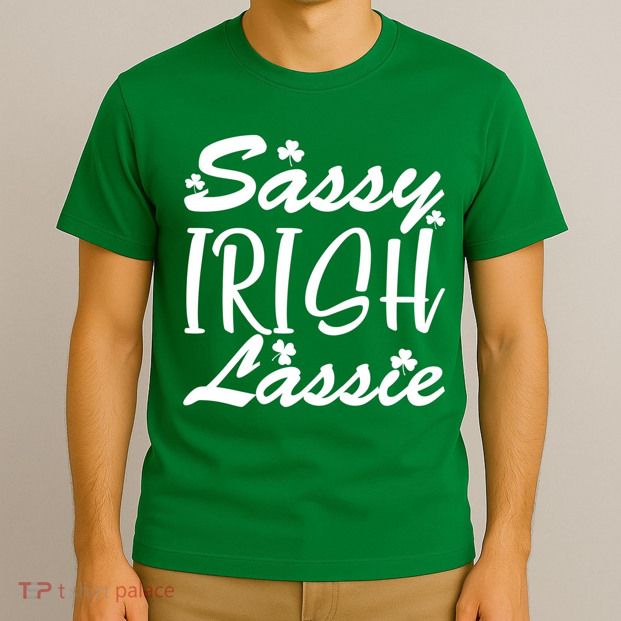 Cute St Pattys Day Sassie Irish Lassie T-Shirt