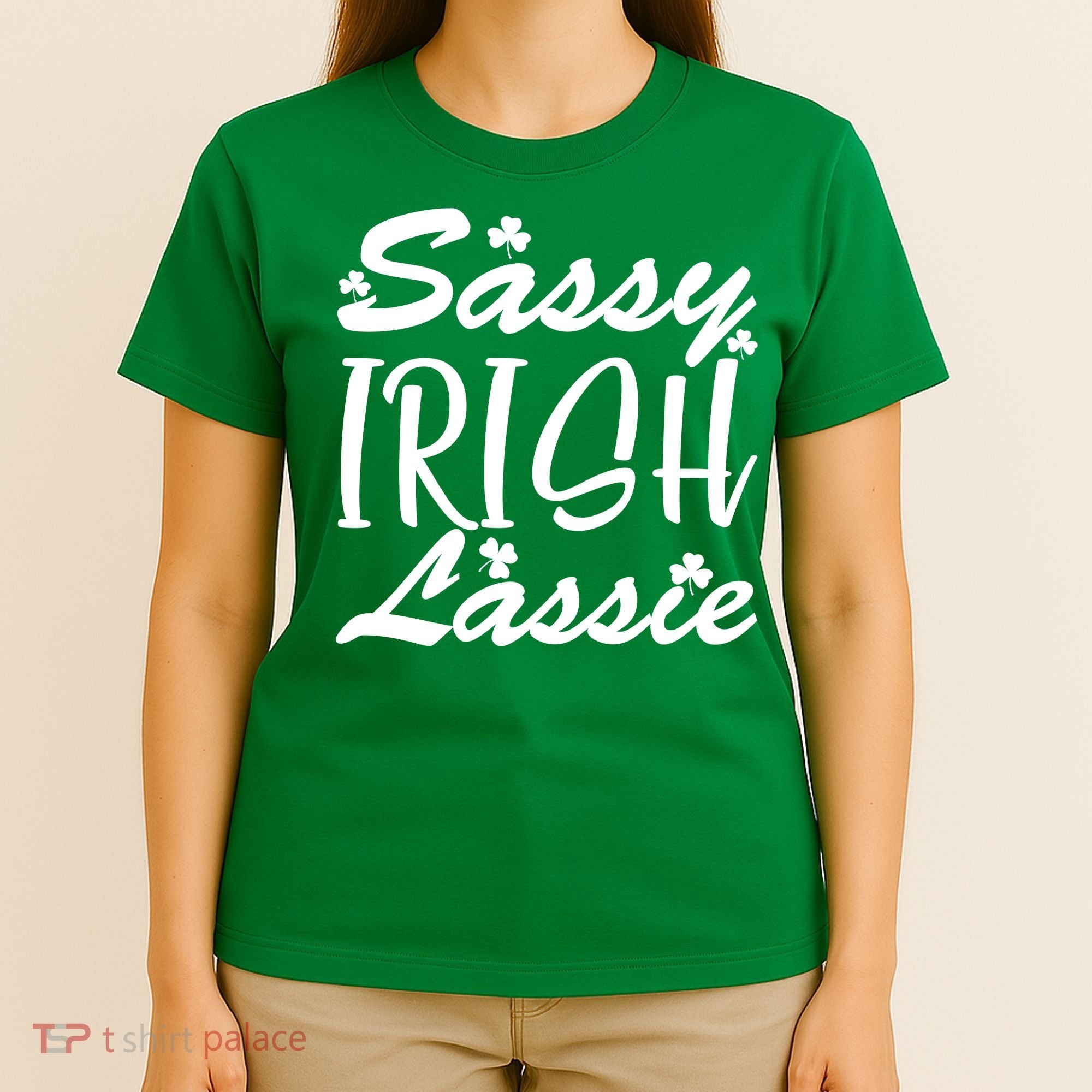 Cute St Pattys Day Sassie Irish Lassie T-Shirt