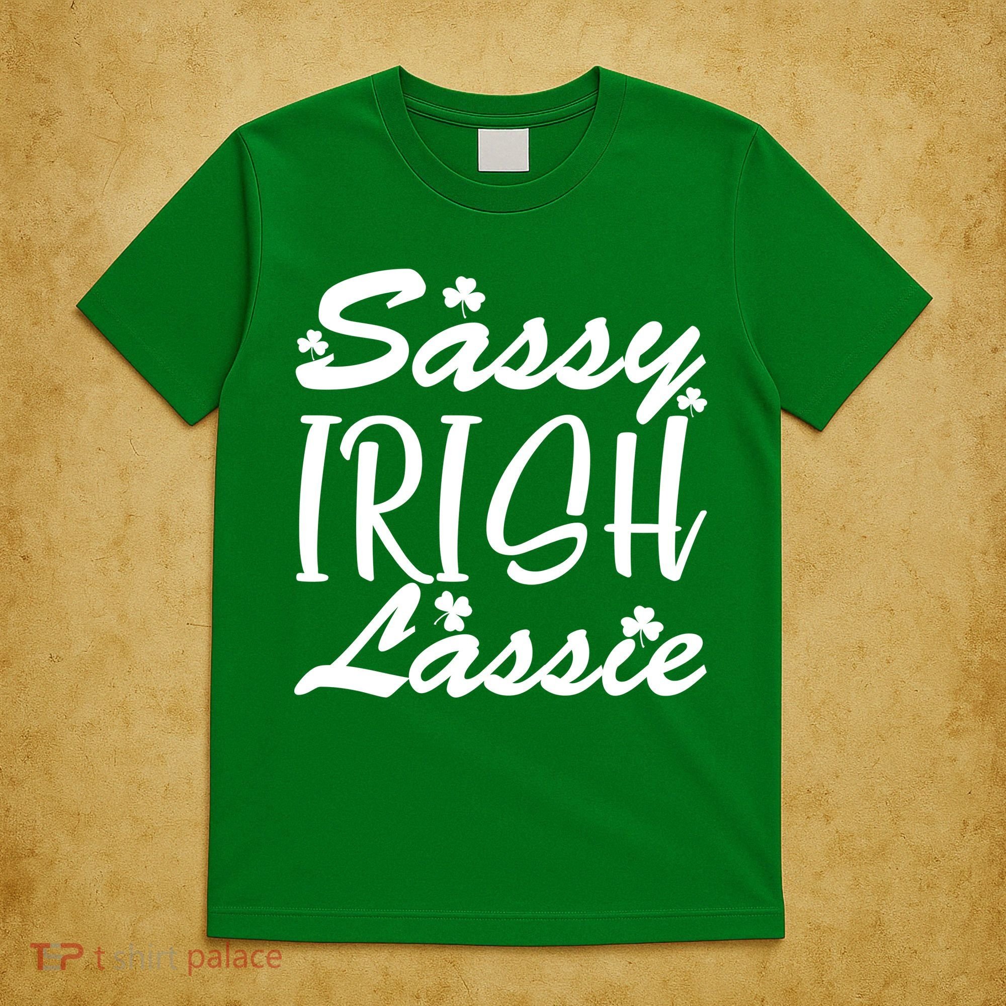 Cute St Pattys Day Sassie Irish Lassie T-Shirt