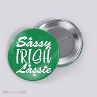 Cute St Pattys Day Sassie Irish Lassie Button thumb 0