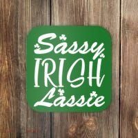 Cute St Pattys Day Sassie Irish Lassie Coaster thumb 0