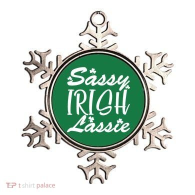 Cute St Pattys Day Sassie Irish Lassie Ornament