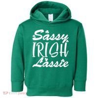 Cute St Pattys Day Sassie Irish Lassie Toddler Hoodie thumb 0