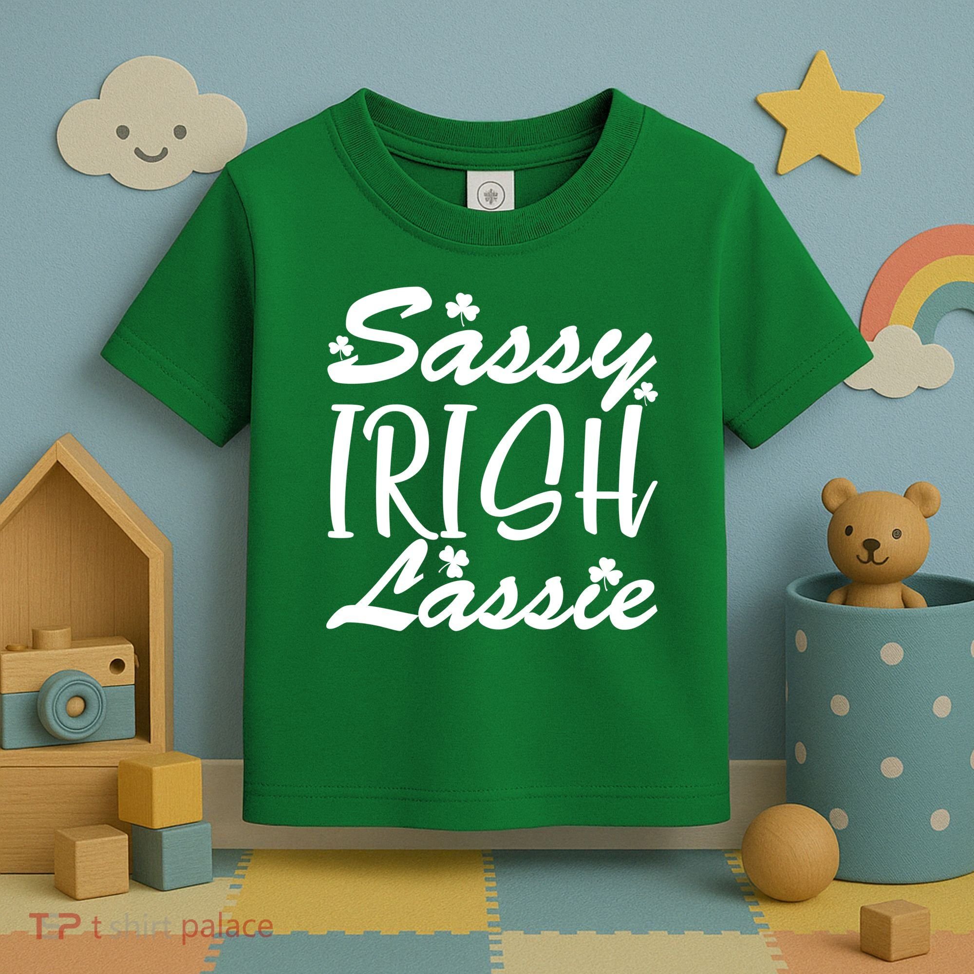 Cute St Pattys Day Sassie Irish Lassie Toddler T-Shirt