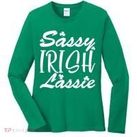 Cute St Pattys Day Sassie Irish Lassie Women's Long Sleeve Shirt thumb 0