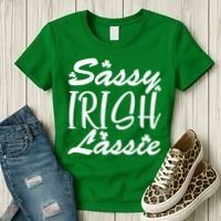 Cute St Pattys Day Sassie Irish Lassie Women's T-Shirt thumb 3