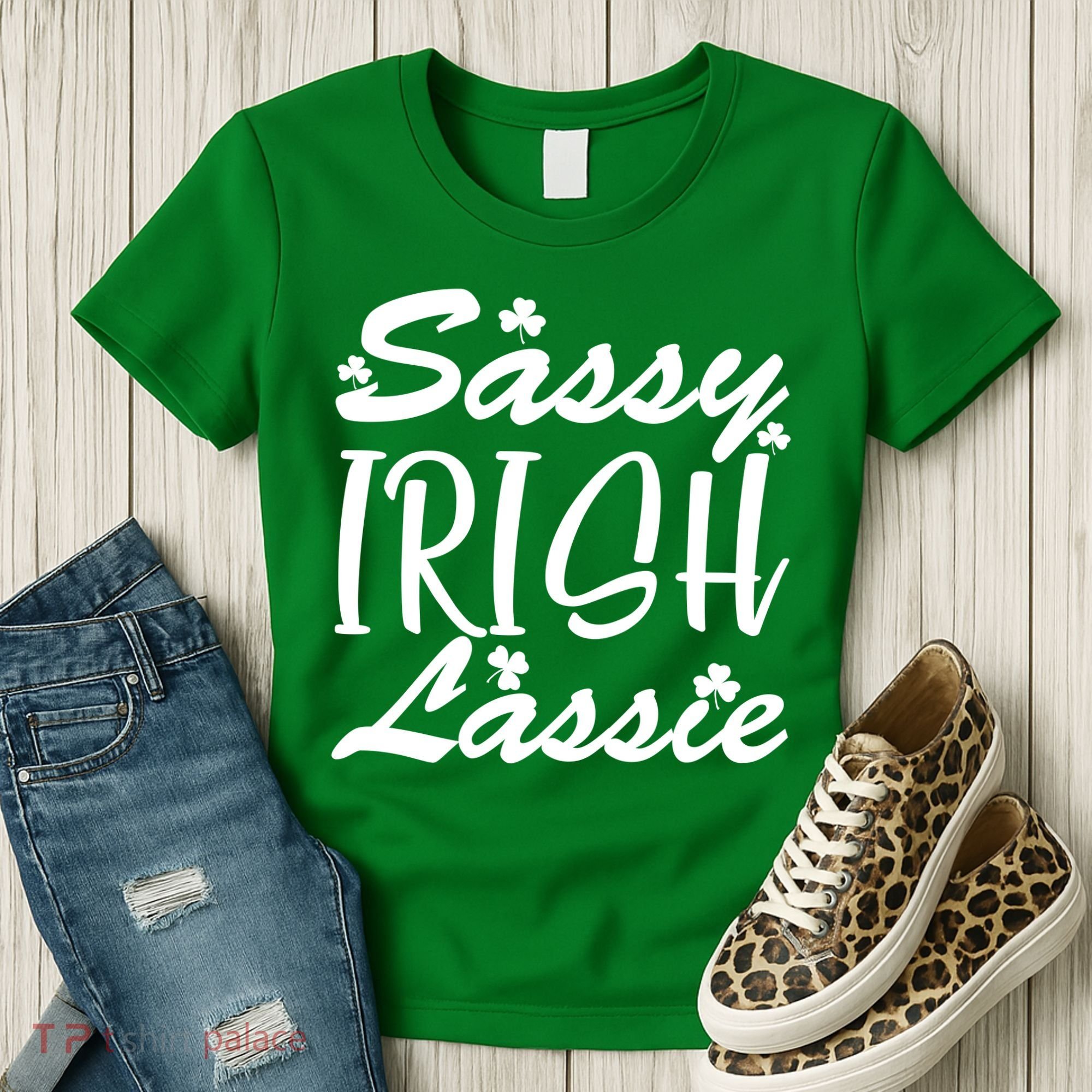 Cute St Pattys Day Sassie Irish Lassie Women's T-Shirt