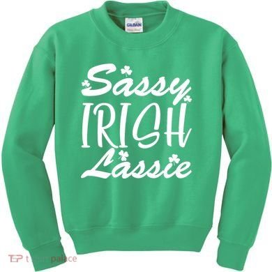 Cute St Pattys Day Sassie Irish Lassie Kids Sweatshirt