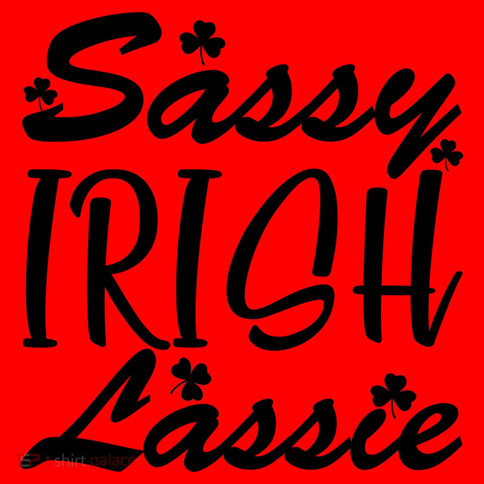 Cute St Pattys Day Sassie Irish Lassie Santa Hat