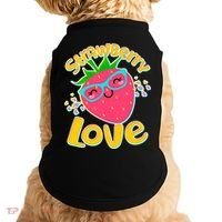 Cute Strawberry Love Doggie Tank thumb 0